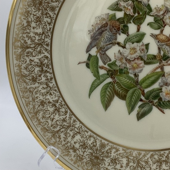 Vintage Lenox 1970 Edition Boehm Birds Collector Plate - Wood Thrush - Picture 4 of 8